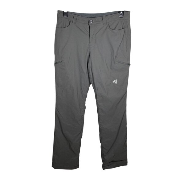 Eddie Bauer First Ascent Pants Womens Size 12 Gray Fleece Lined Stretch Hiking - Picture 1 of 6